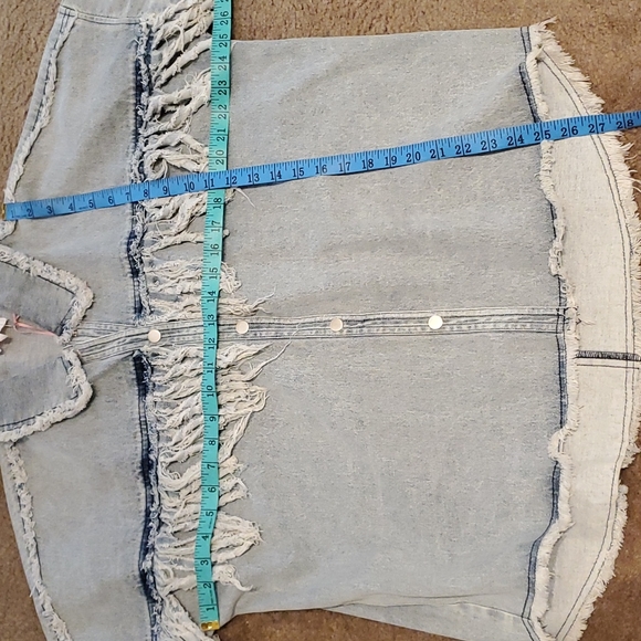 Entro Anthropologie Guest Brand Boho Fringe Shacket Jacket - Picture 8 of 12